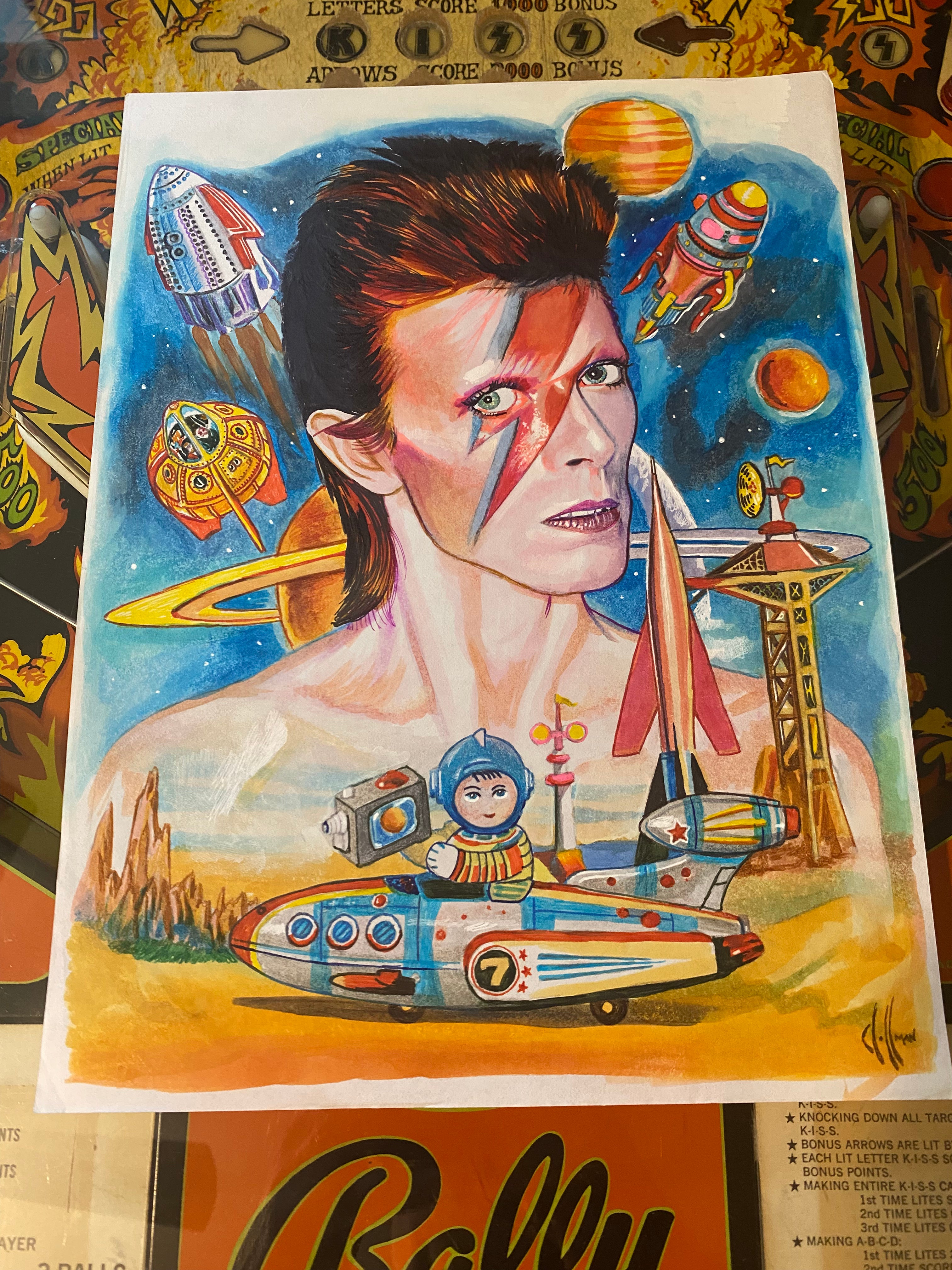 David Bowie ORIGINAL drawing