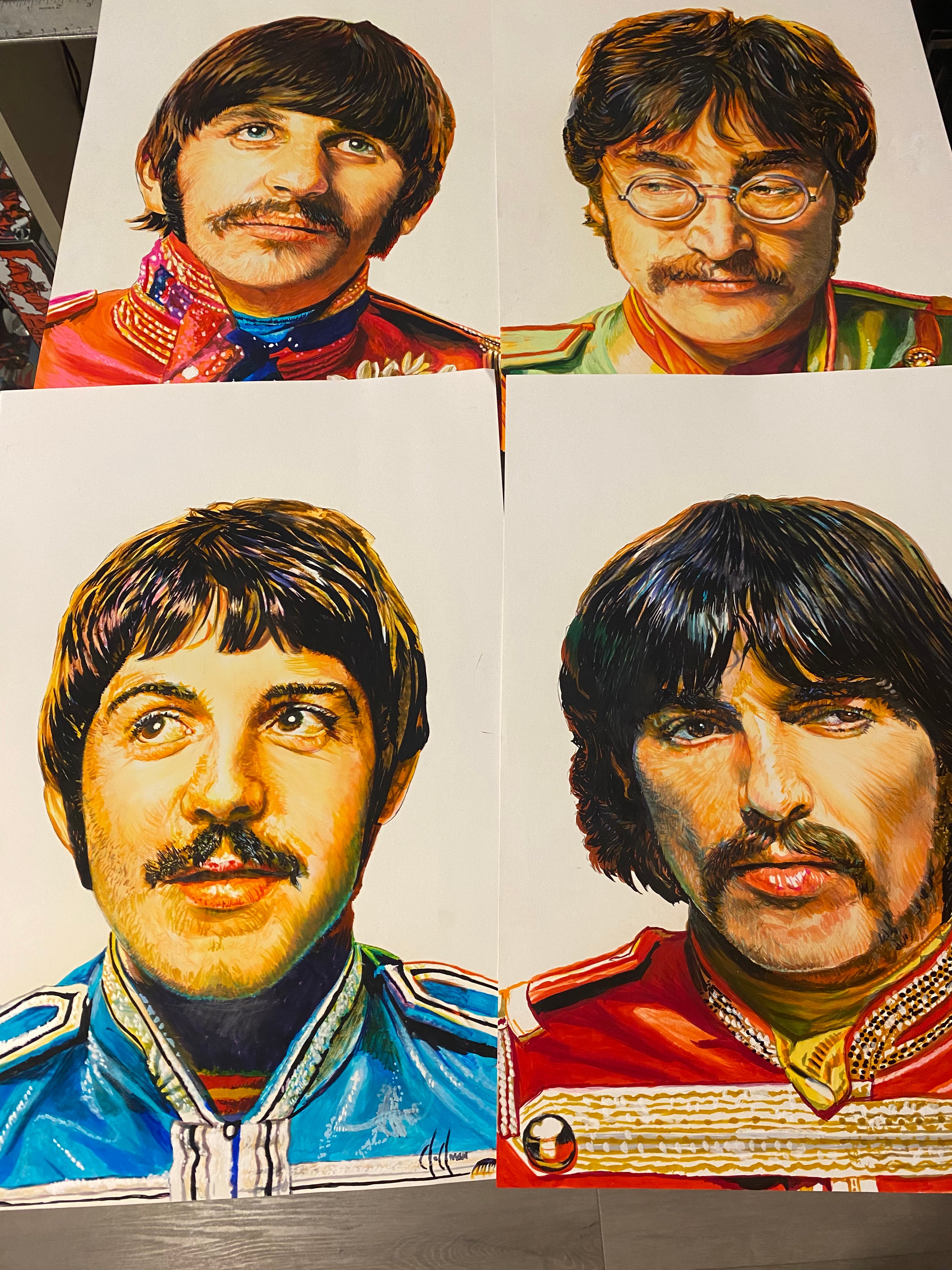 Beatles ORIGINAL Wall Art (Set of 4)