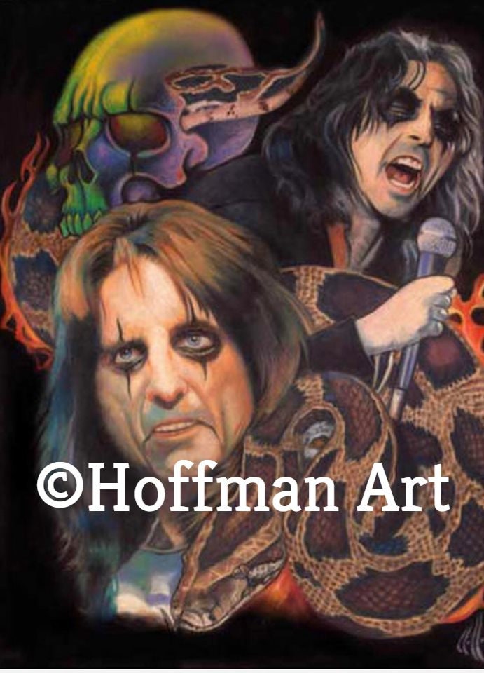 Alice Cooper Life Career in Collages Prints