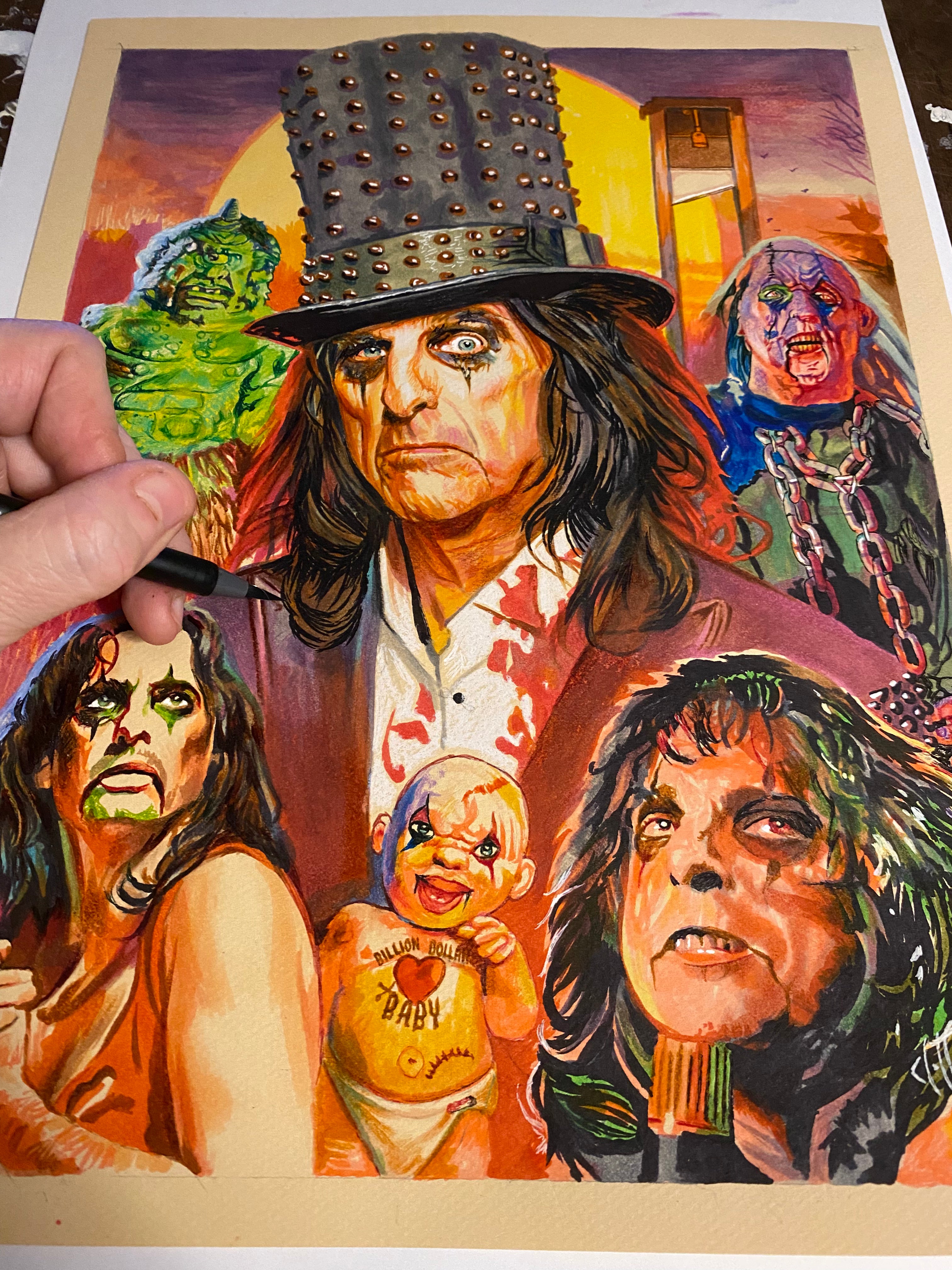 Alice Cooper Collage Wall Art